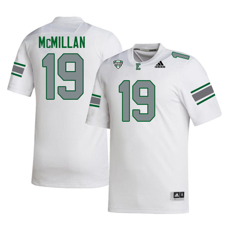 Eastern Michigan Eagles #19 Dontae McMillan College Football Jerseys Stitched-White